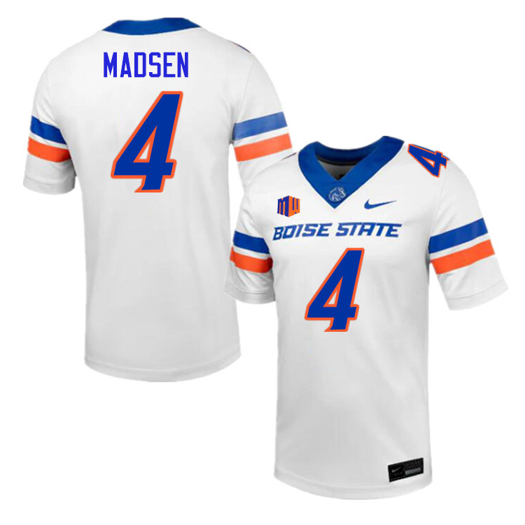 Maddux Madsen Jersey, Boise State Broncos #4 Maddux Madsen Football Jersey College Uniforms-White